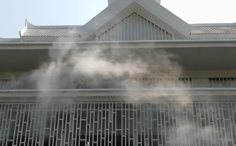 西雙版納文旅城售樓部冷霧系統 云南冷霧工程案例