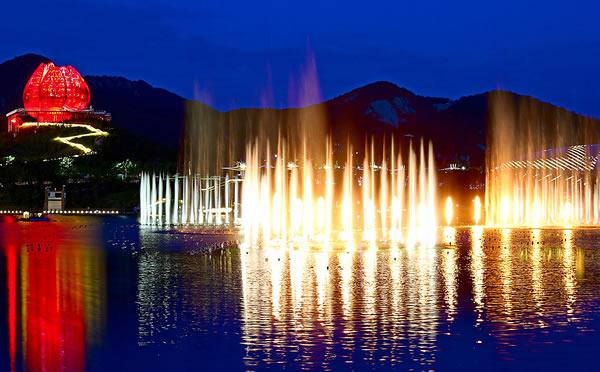 國內最美音樂之青島世園會音樂噴泉-音樂噴泉設計廠家