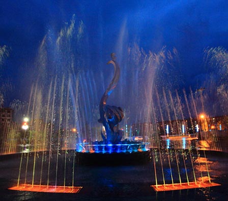 泼水节狂欢广场大型综合音乐喷泉
